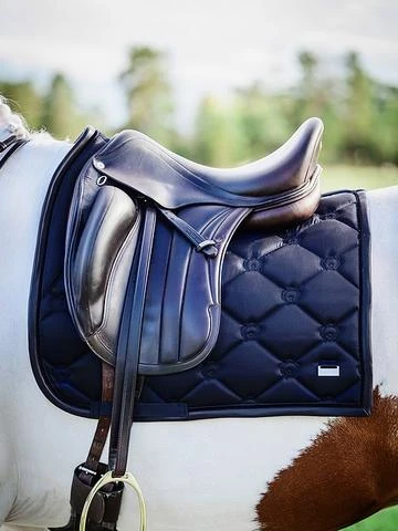 PS Of Sweden Monogram Dressage Saddle Pad Navy 3 PS Of Sweden Monogram Dressage Saddle Pad Navy