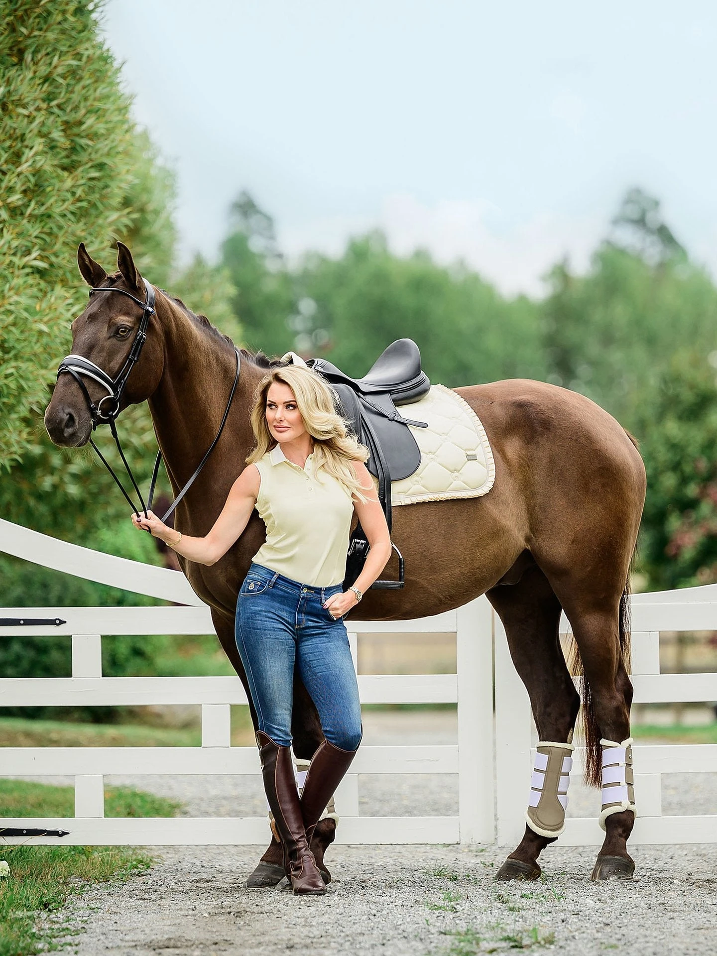 PS Of Sweden Minna Sleeveless Polo Shirt Lemon 6 PS Of Sweden Minna Sleeveless Polo Shirt Lemon - Image 4