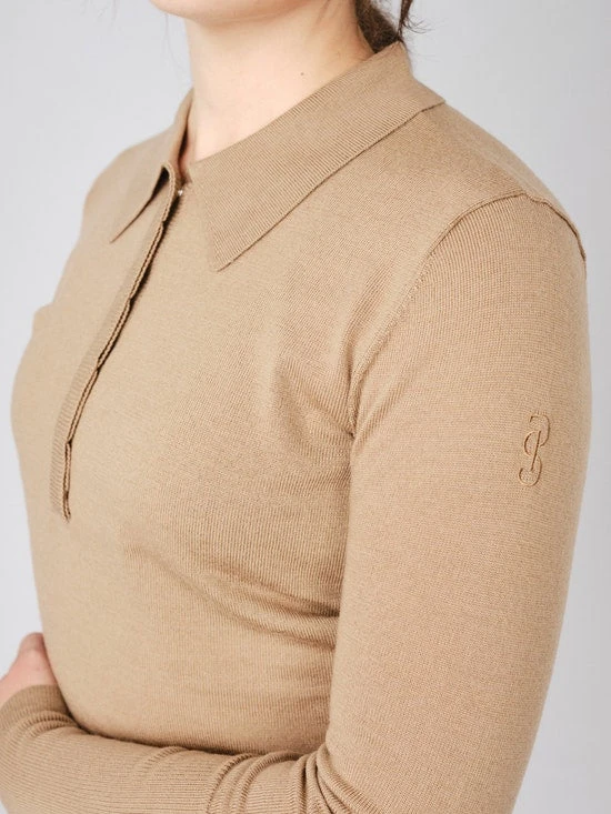 PS Of Sweden Hailey Fine Knit Sweater Camel 4 PS Of Sweden Hailey Fine Knit Sweater Camel - Image 2