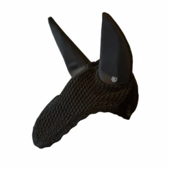 Equestrian Stockholm Padded Ear Bonnet Clean Black