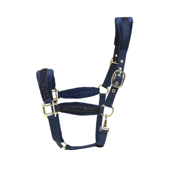 Kentucky Horsewear Glitter Stone Halter Navy 4 Kentucky Horsewear Glitter Stone Halter Navy - Image 2