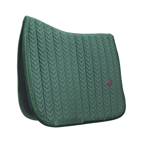 Kentucky Velvet Pearls Dressage Saddle Pad Pine Green 3 Kentucky Velvet Pearls Dressage Saddle Pad Pine Green