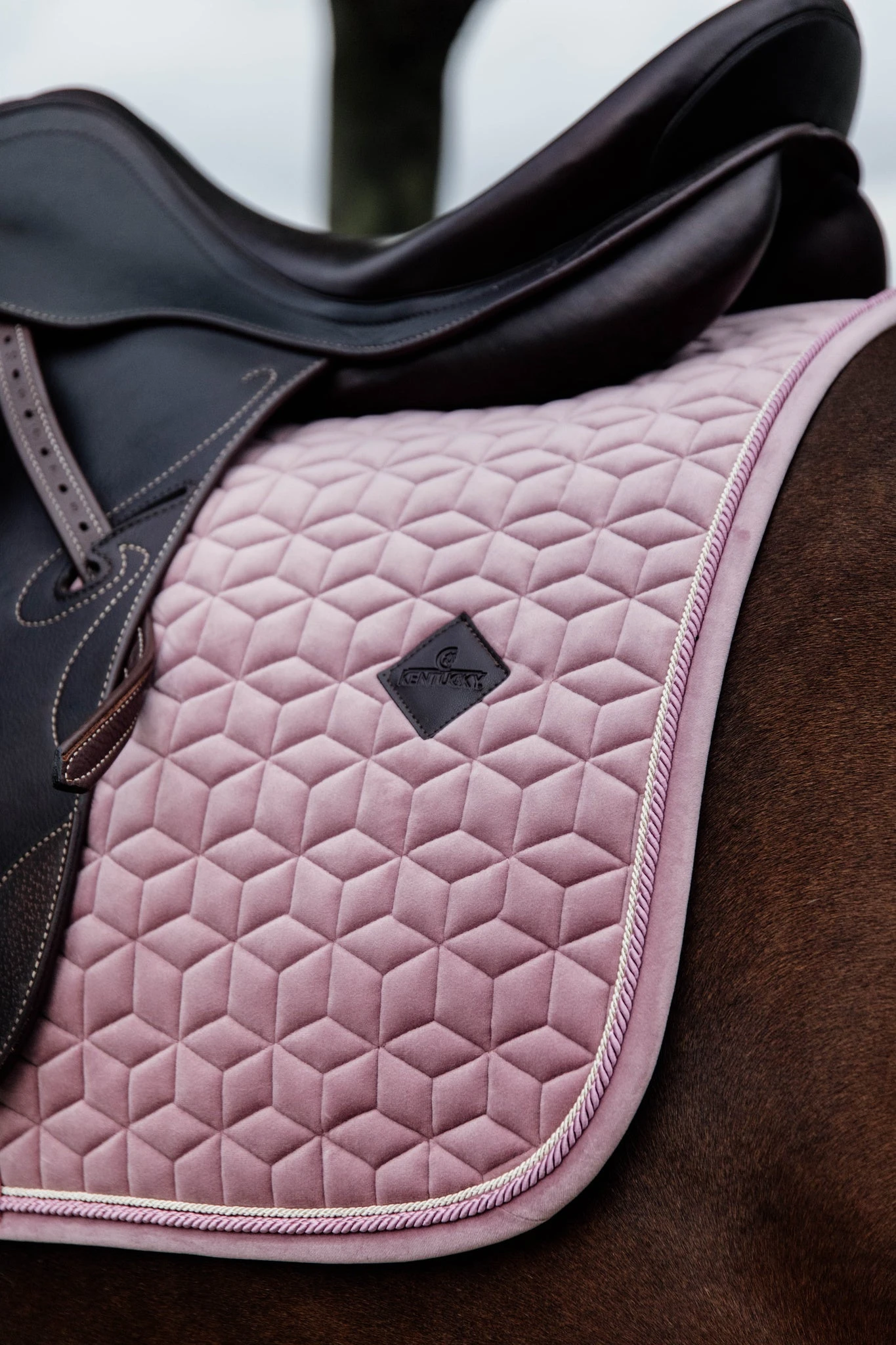 Kentucky Velvet Dressage Saddle Pad Old Rose 5 Kentucky Velvet Dressage Saddle Pad Old Rose - Image 3