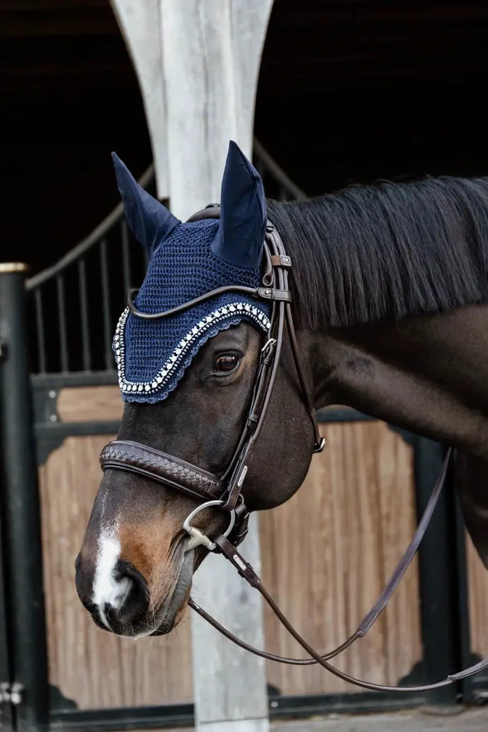 Kentucky Wellington Big Stone & Pearl Ear Bonnet Dark Navy 4 Kentucky Wellington Big Stone & Pearl Ear Bonnet Dark Navy - Image 2