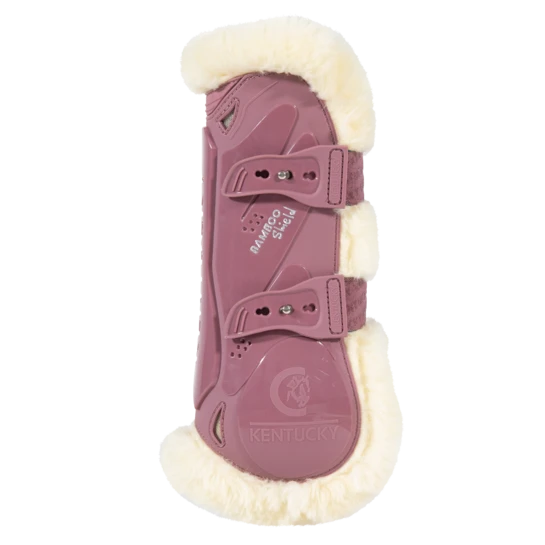Kentucky Bamboo Shield Sheepskin Tendon Boots Old Rose 4 Kentucky Bamboo Shield Sheepskin Tendon Boots Old Rose - Image 2