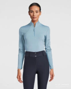 PS Of Sweden Alessandra Base Layer Aqua 10 PS Of Sweden Alessandra Base Layer Aqua -Equestrian Supply Store Alessandra Aqua Front 2