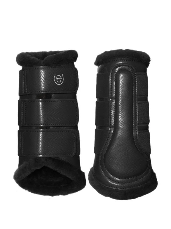 Equestrian Stockholm Fleece Brushing Boots Black Edition 3 Equestrian Stockholm Fleece Brushing Boots Black Edition