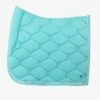 PS Of Sweden Cotton Signature Dressage Saddle Pad Turquoise -Equestrian Supply Store DRESS Hotline Turquoise Left 1500x2000 1