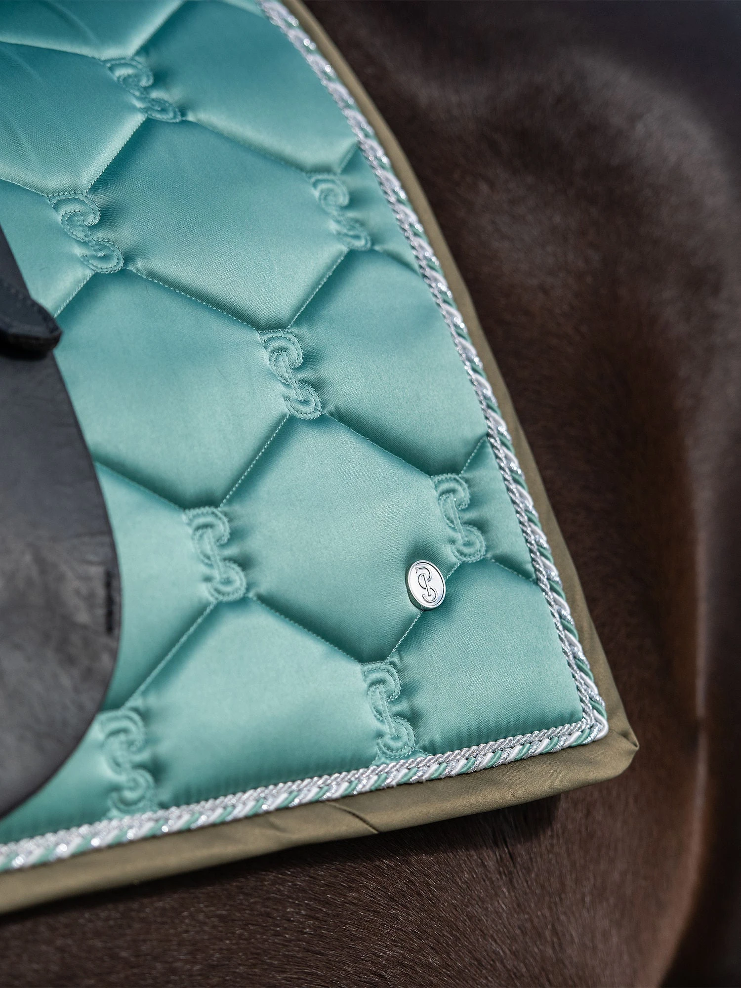 PS Of Sweden Signature Dressage Saddle Pad Celadon 4 PS Of Sweden Signature Dressage Saddle Pad Celadon - Image 2