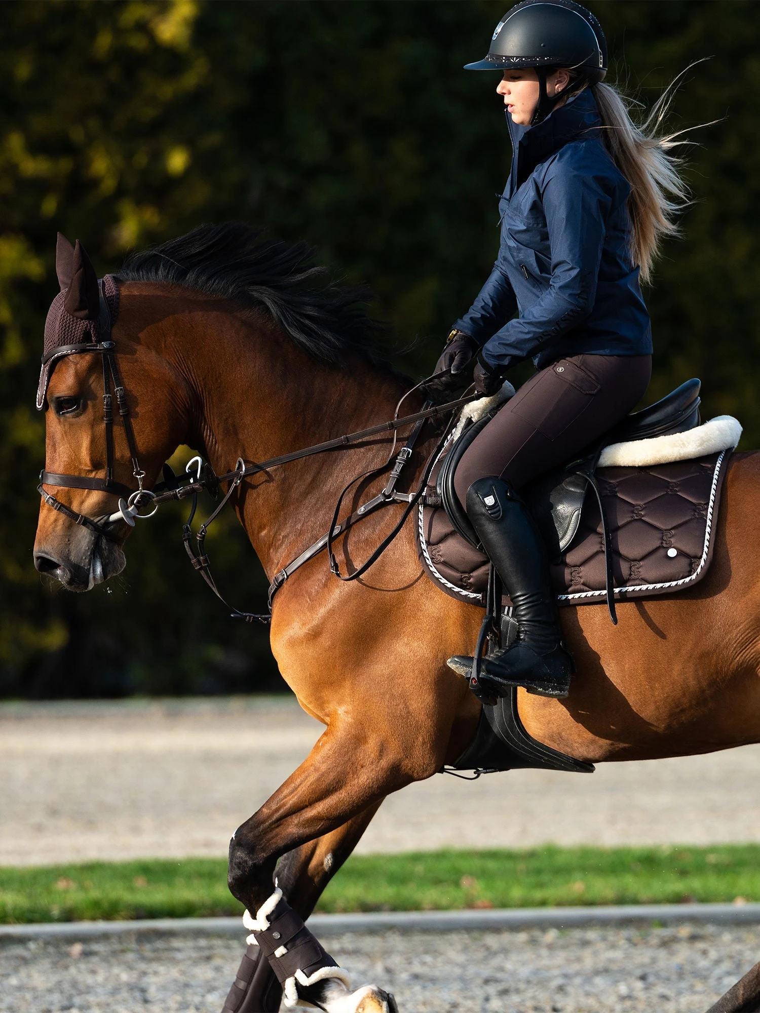 PS Of Sweden Signature Jump Saddle Pad Coffee 7 PS Of Sweden Signature Jump Saddle Pad Coffee - Image 5