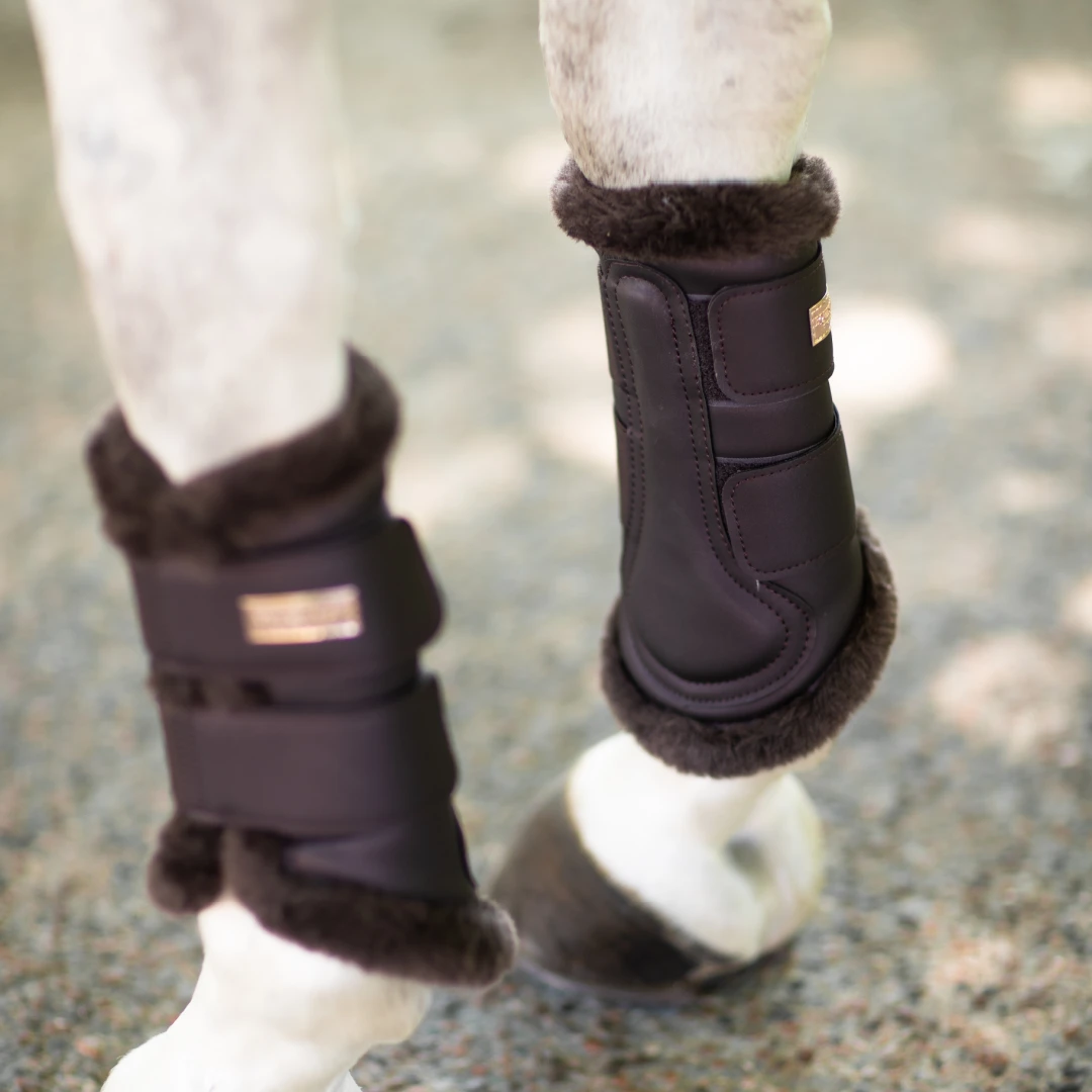 Equestrian Stockholm Fleece Brushing Boots Moonless Night 3 Equestrian Stockholm Fleece Brushing Boots Moonless Night