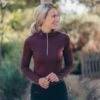 Fager Emma Long Sleeve Base Layer Burgundy 2 Fager Emma Long Sleeve Base Layer Burgundy -Equestrian Supply Store FAGEREMMALONGSLEEVEBURGUNDY