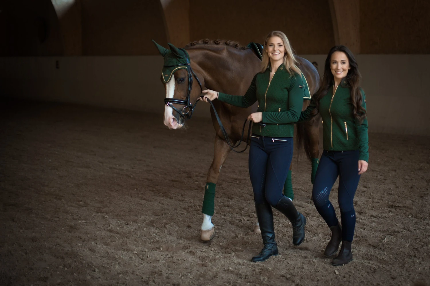 Equestrian Stockholm Bandages Forest Green 4 Equestrian Stockholm Bandages Forest Green - Image 2