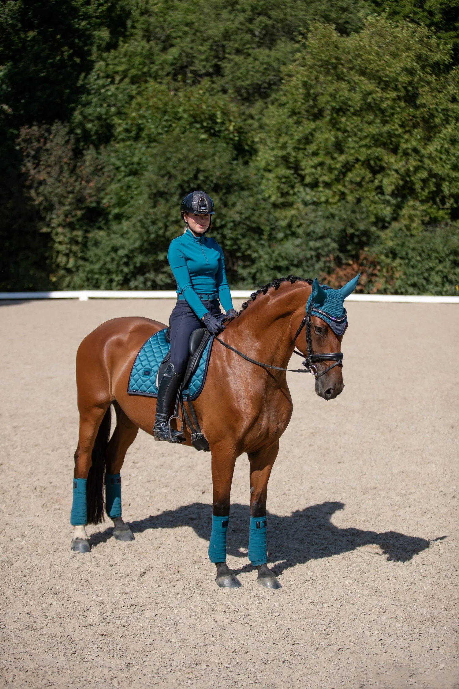 Equestrian Stockholm Dressage Saddle Pad Aurora Blues 7 Equestrian Stockholm Dressage Saddle Pad Aurora Blues - Image 5