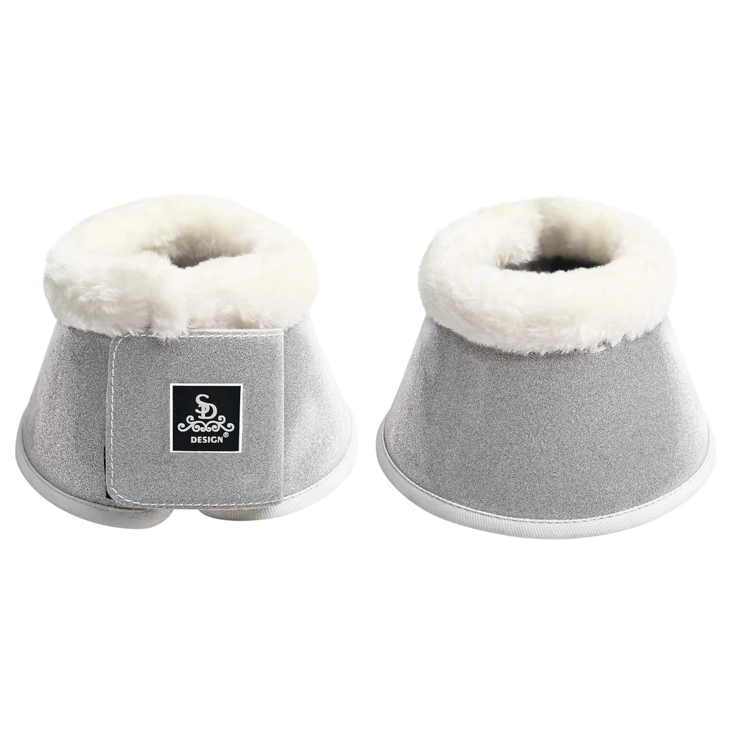 SD Design Hollywood Glamorous Fleece Bell Boots Silver 3 SD Design Hollywood Glamorous Fleece Bell Boots Silver