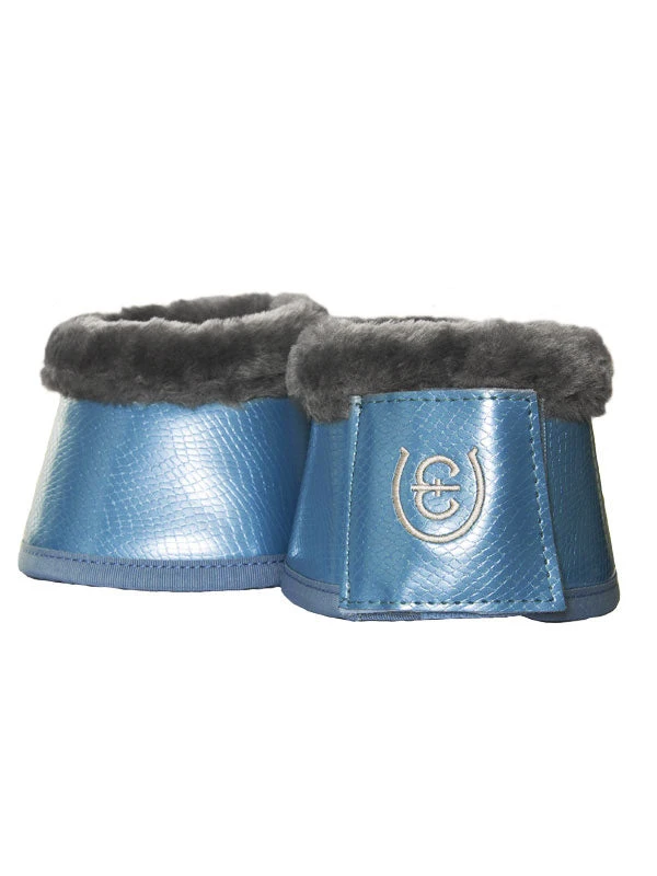 Equestrian Stockholm Fleece Bell Boots Parisian Blue 3 Equestrian Stockholm Fleece Bell Boots Parisian Blue