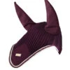 Equestrian Stockholm Ear Bonnet Purple White Edge -Equestrian Supply Store Purple White Edge Ear Net Equestrian stockholm