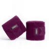 Equestrian Stockholm Bandages Purple White Edge -Equestrian Supply Store Purple White Edge Fleece Bandages