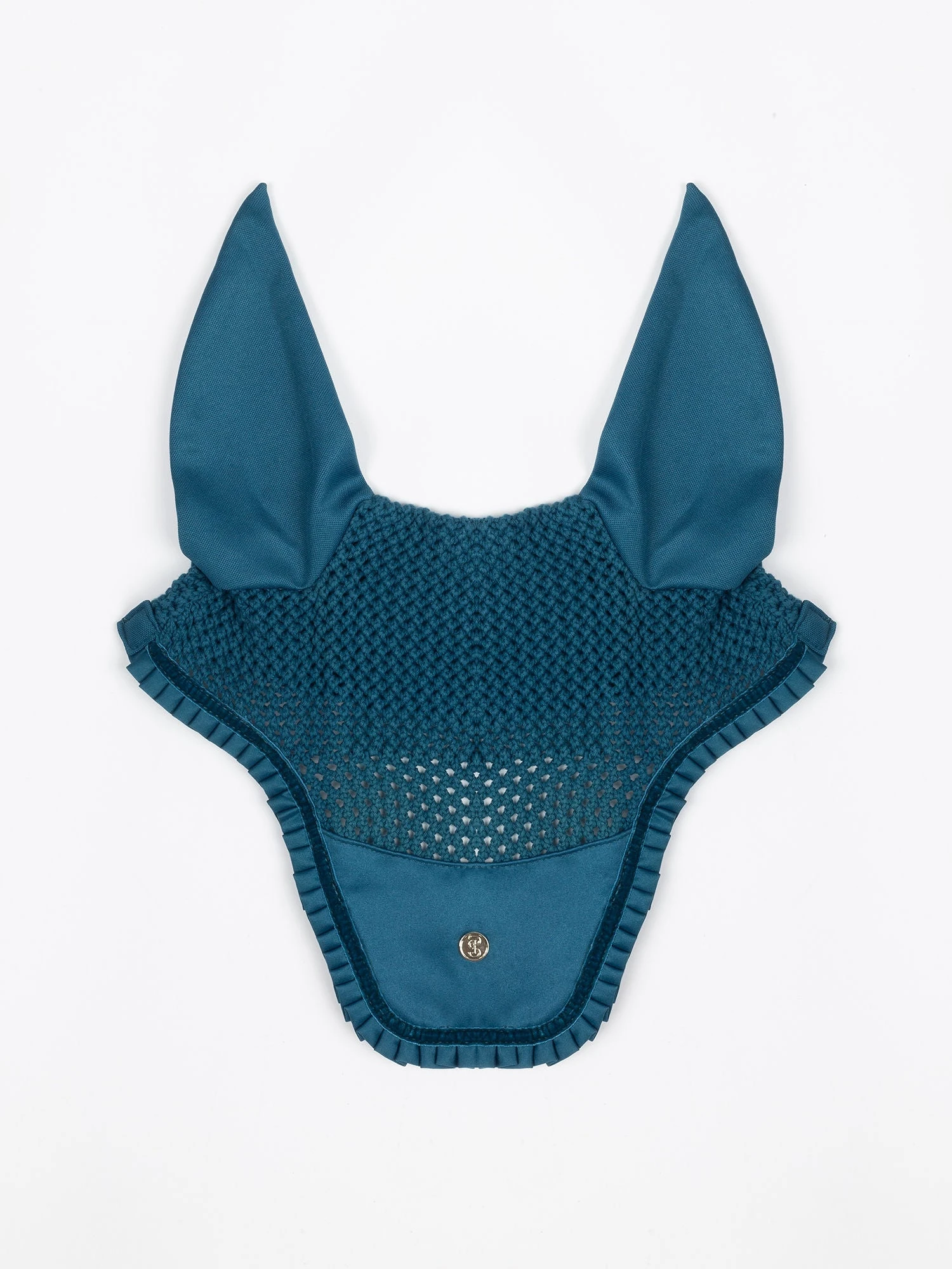 PS Of Sweden Ruffle Ear Bonnet Petrol Blue 3 PS Of Sweden Ruffle Ear Bonnet Petrol Blue