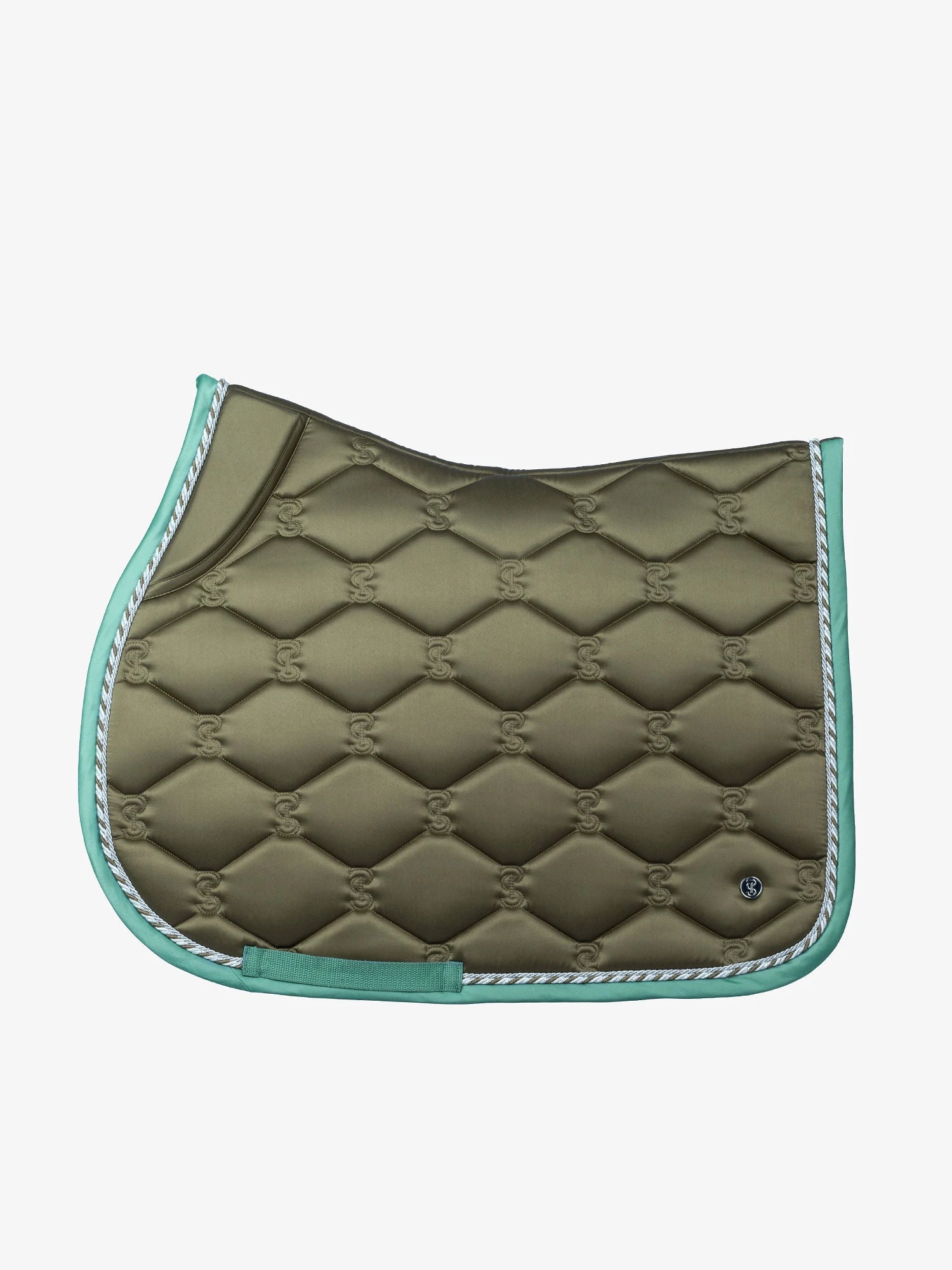 PS Of Sweden Signature Jump Saddle Pad Olive 3 PS Of Sweden Signature Jump Saddle Pad Olive