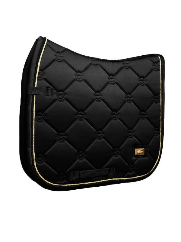 Equestrian Stockholm Dressage Saddle Pad Black Gold 6 Equestrian Stockholm Dressage Saddle Pad Black Gold - Image 4