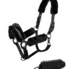 Equestrian Stockholm Fleece Halter & Lead Rope Total Eclipse