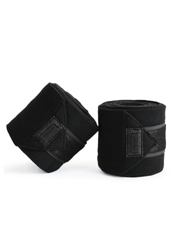 Equestrian Stockholm Bandages All Black Glimmer 3 Equestrian Stockholm Bandages All Black Glimmer