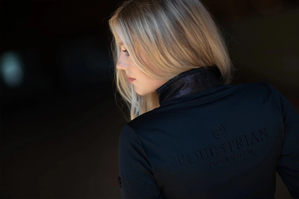 Equestrian Stockholm Fleece Jacket All Black Glimmer 5 Equestrian Stockholm Fleece Jacket All Black Glimmer - Image 3