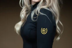 Equestrian Stockholm Vision Base Layer Black Gold -Equestrian Supply Store black gold riding top ridtopp oben reiten top rijden on2