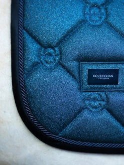 Equestrian Stockholm Dressage Saddle Pad Blue Meadow Glimmer -Equestrian Supply Store blue m1 1