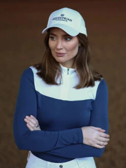 Equestrian Stockholm Cap White Blue Meadow -Equestrian Supply Store blue meadow cap keps kappe hov 1