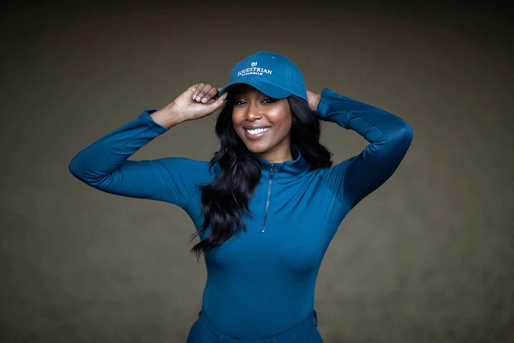 Equestrian Stockholm Cap Blue Meadow 6 Equestrian Stockholm Cap Blue Meadow - Image 4