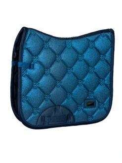 Equestrian Stockholm Dressage Saddle Pad Blue Meadow Glimmer -Equestrian Supply Store blue meadow glimmer cob