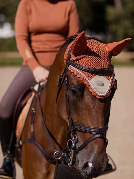 Equestrian Stockholm Ear Bonnet Bronze Gold 4 Equestrian Stockholm Ear Bonnet Bronze Gold - Image 2