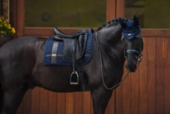 Equestrian Stockholm Dressage Saddle Pad Navy No Boundaries -Equestrian Supply Store dressage saddle pad leather deluxe 2