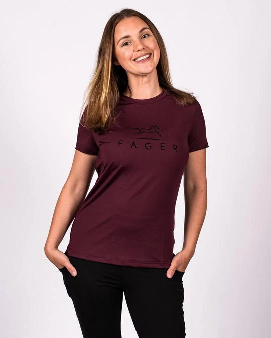 Fager Fia Short Sleeve T-shirt Burgundy 3 Fager Fia Short Sleeve T-shirt Burgundy