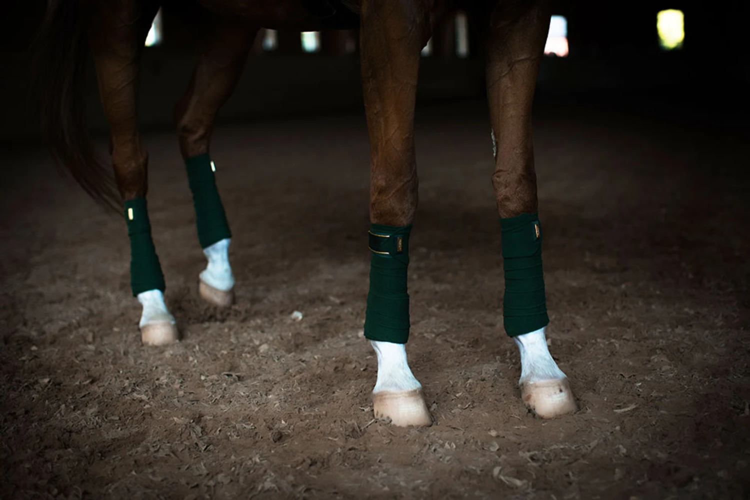 Equestrian Stockholm Bandages Forest Green 6 Equestrian Stockholm Bandages Forest Green - Image 4