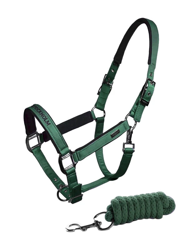 Equestrian Stockholm Halter & Lead Sycamore Green 3 Equestrian Stockholm Halter & Lead Sycamore Green