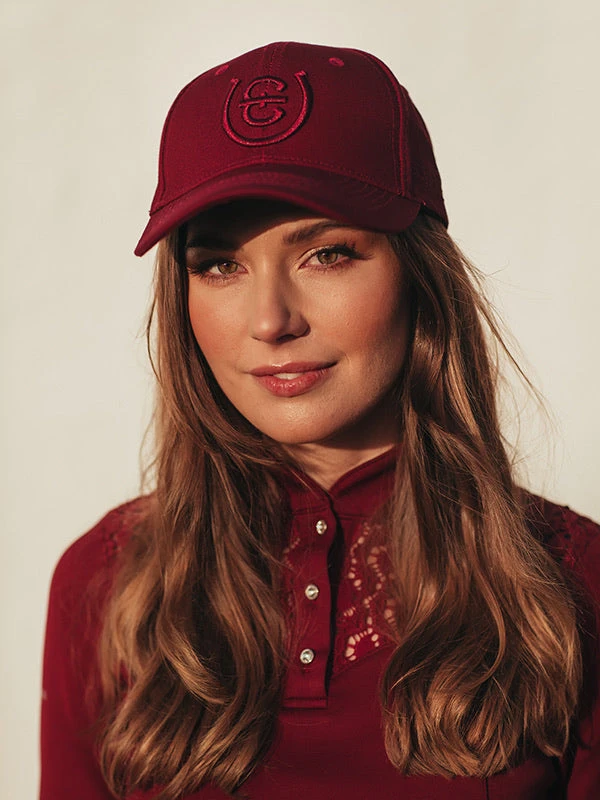 Equestrian Stockholm Cotton Cap Bordeaux 4 Equestrian Stockholm Cotton Cap Bordeaux - Image 2