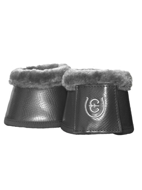 Equestrian Stockholm Fleece Bell Boots Silver Cloud 3 Equestrian Stockholm Fleece Bell Boots Silver Cloud