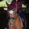 Equestrian Stockholm Ear Bonnet Merlot Crystal Gold