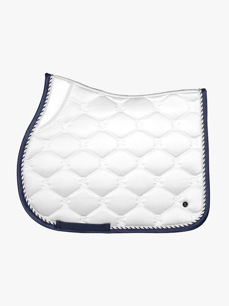 PS Of Sweden Signature Jump Saddle Pad White/Navy 3 PS Of Sweden Signature Jump Saddle Pad White/Navy