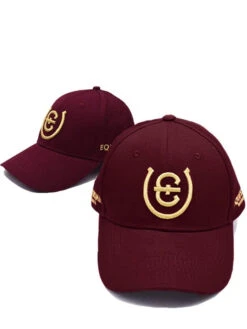 Equestrian Stockholm Cotton Cap Bordeaux Gold