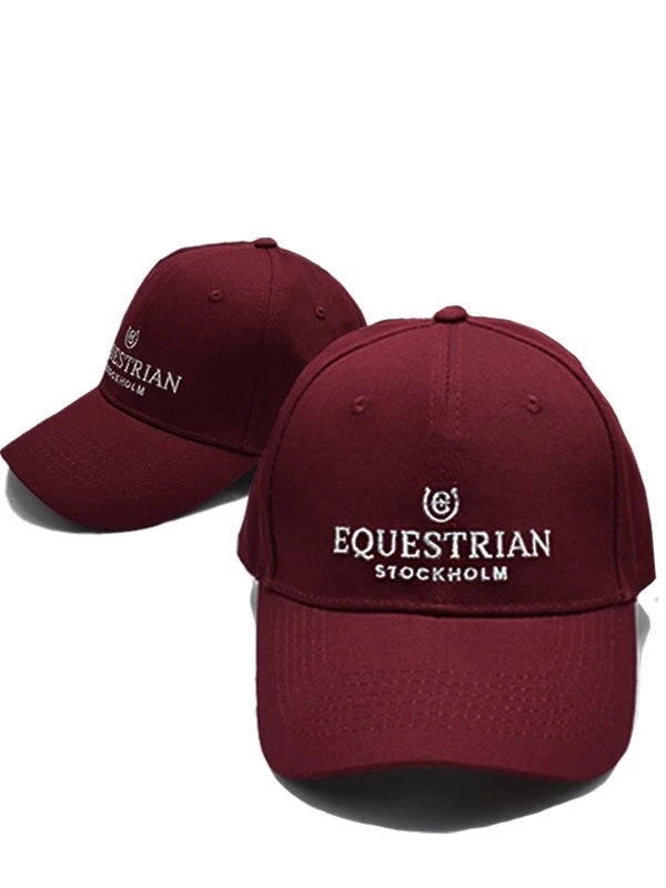 Equestrian Stockholm Cotton Cap Bordeaux Silver 3 Equestrian Stockholm Cotton Cap Bordeaux Silver