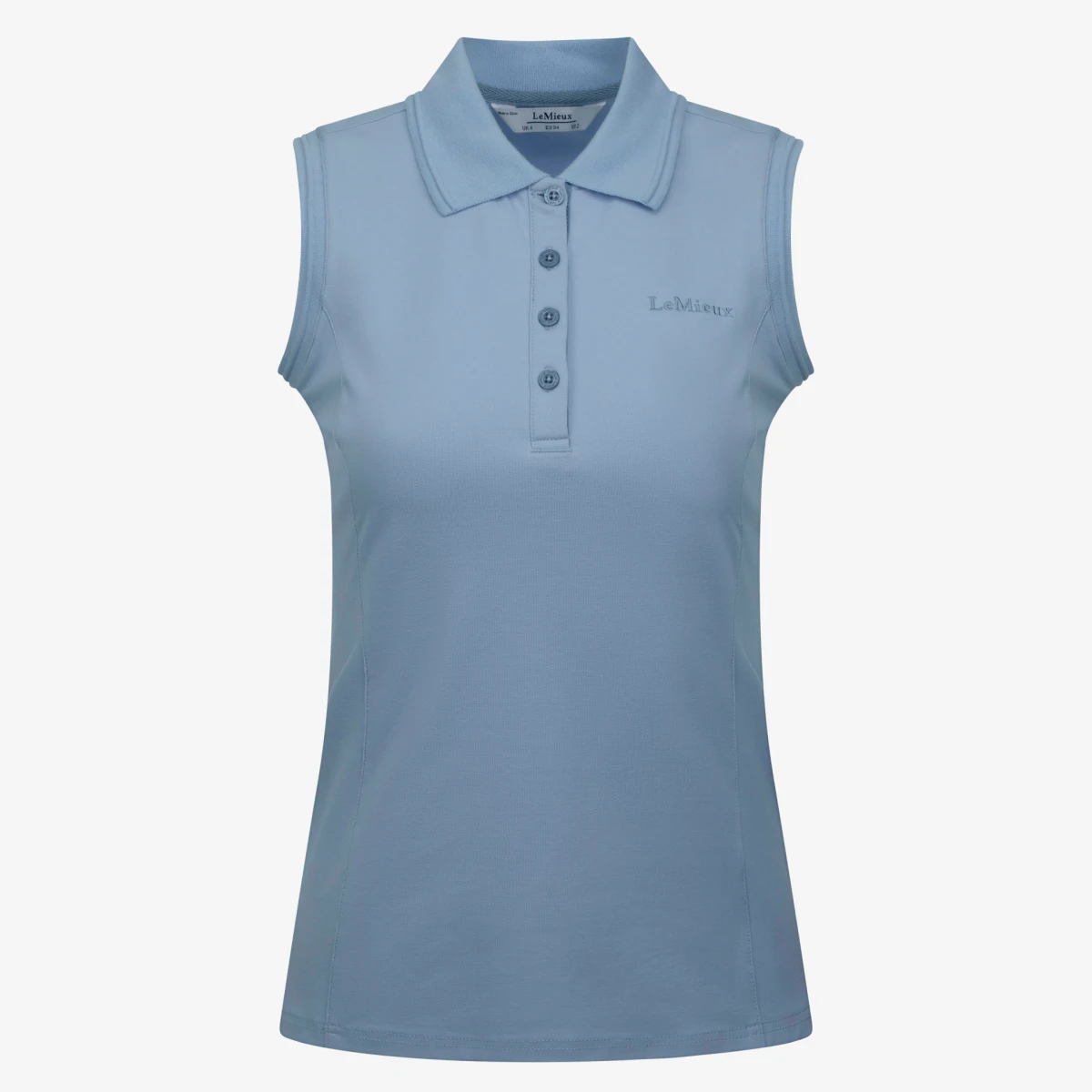 LeMieux Sleeveless Polo Shirt Denim 3 LeMieux Sleeveless Polo Shirt Denim
