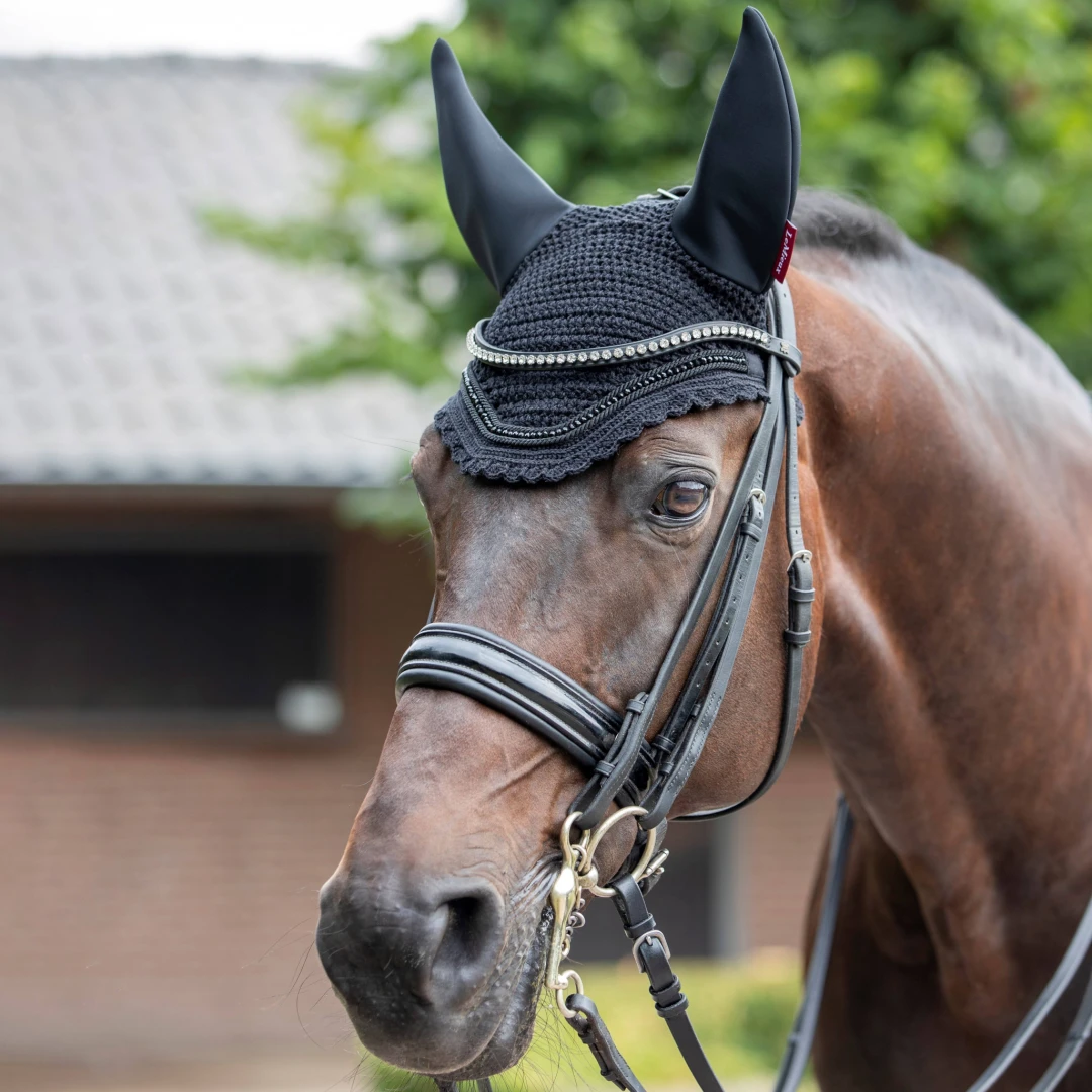 LeMieux Acoustic Diamante Ear Bonnet Black 4 LeMieux Acoustic Diamante Ear Bonnet Black - Image 2