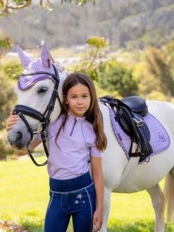 LeMieux Mini Jump Saddle Pad Wisteria 7 LeMieux Mini Jump Saddle Pad Wisteria -Equestrian Supply Store mini wist 1