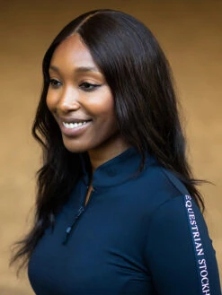 Equestrian Stockholm Power Base Layer Modern Tech Navy -Equestrian Supply Store modern tech navy riding top ridtopp oben reiten top rijden on2