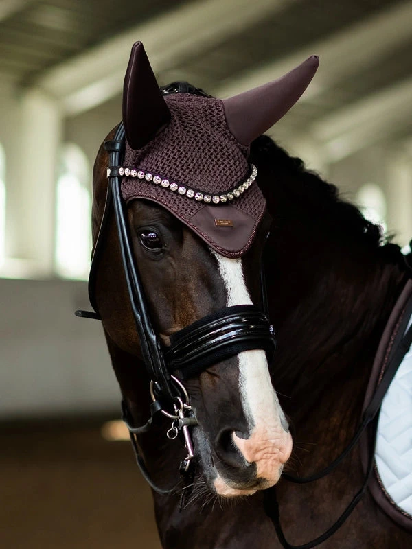 Equestrian Stockholm Padded Ear Bonnet Moonless Night 4 Equestrian Stockholm Padded Ear Bonnet Moonless Night - Image 2
