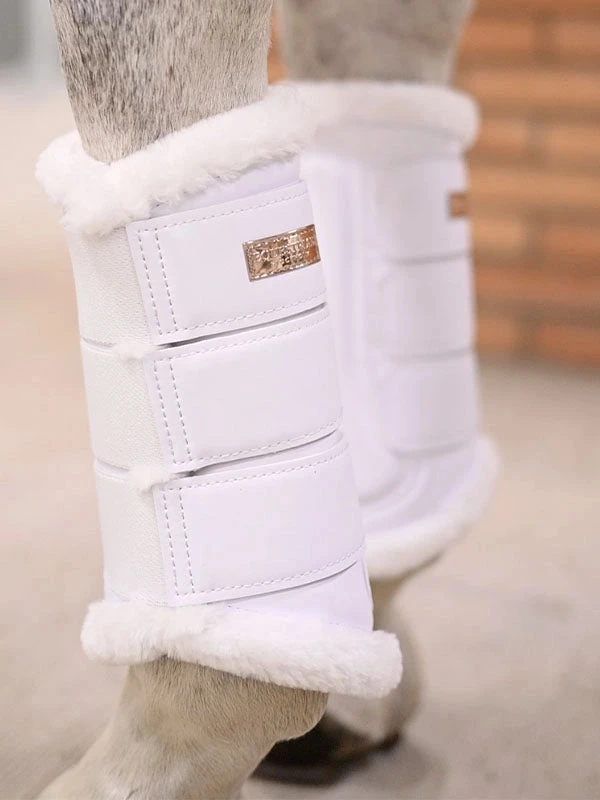 Equestrian Stockholm Fleece Brushing Boots White Moonless Night 3 Equestrian Stockholm Fleece Brushing Boots White Moonless Night